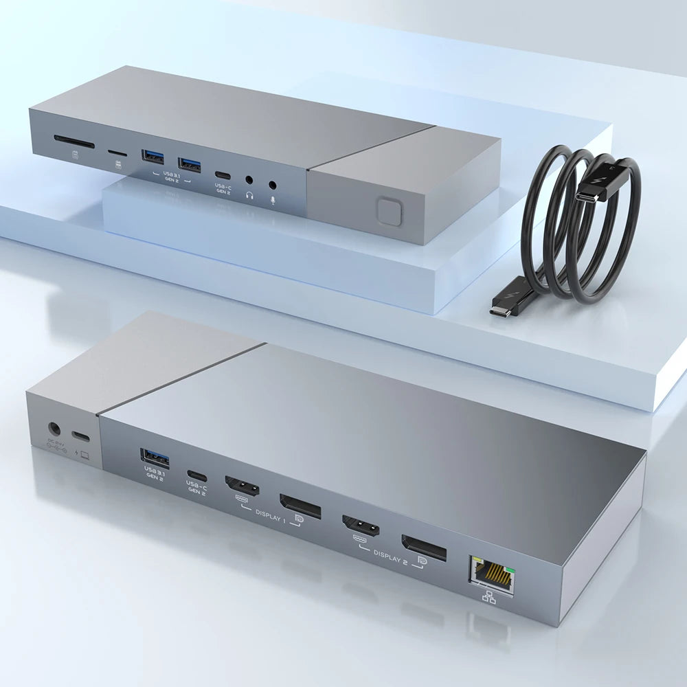 Dual monitor docking TF4.0 type c multi-usb port usb c charging hub