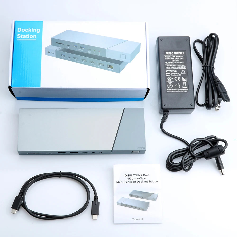 Dual monitor docking TF4.0 type c multi-usb port usb c charging hub