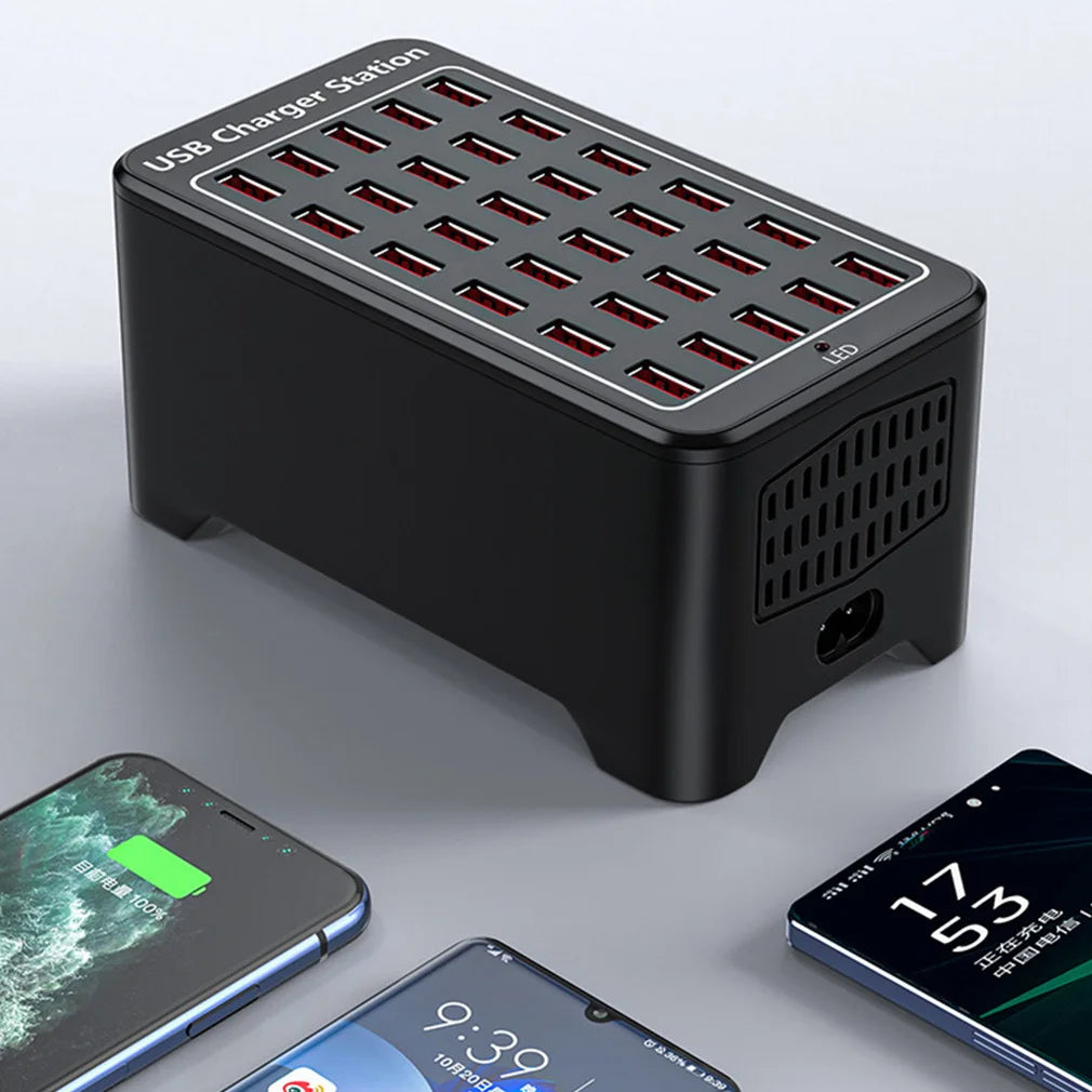 USB Charger 30 Ports HUB 150W Universal Wall Desktop Fast Charging Station Dock for Mobile Phone Power Adapter Dropshipping