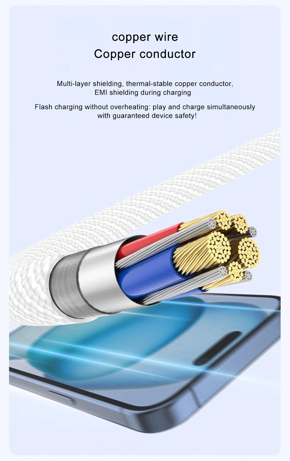PD 30W Fast Charger For iPhone 14 13 12 11 X XR XS 8 Pro Max Plus Mini iPad Air Fast Charging Cable USB C to Lightning Durable B