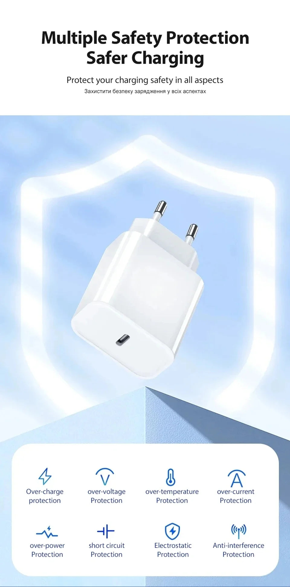 Original PD 40W EU US Fast Charger For iPhone 17 16 15 14 13 11 12 Pro Max Plus Air USB-C Cable Braided Fast Charging Type-C 1M