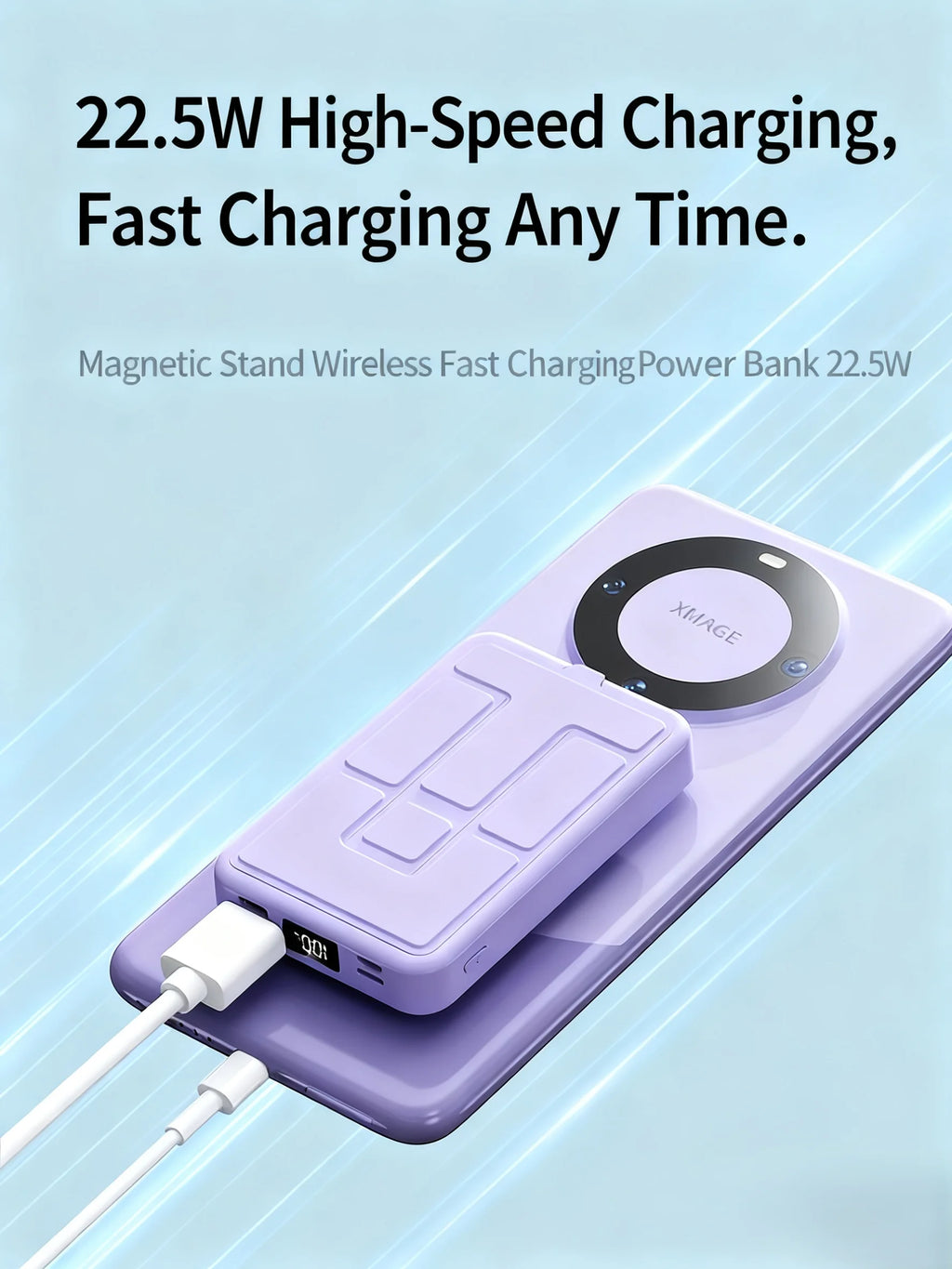 Portable Travel Charger with Phone Holder Powerbank for Magsafe iPhone AirPods Pro Wireless Charger External Battery Power Banks