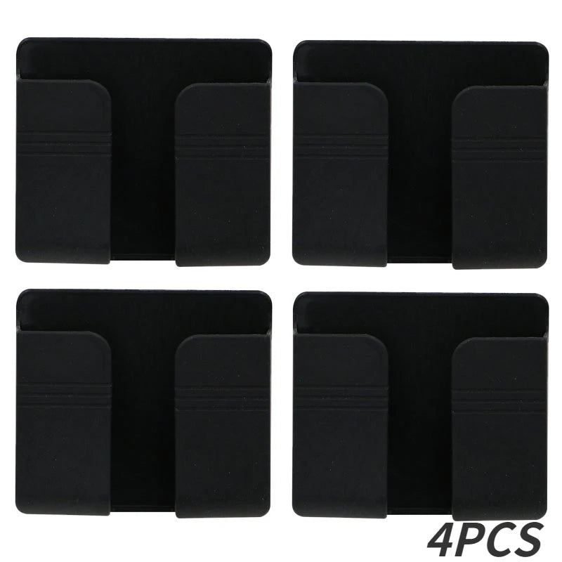 Universal Wall Mount Cell Phone Holder Remote Control Storage Box Multifunction Smart Phone Stand Punch Free Phone Charging Dock
