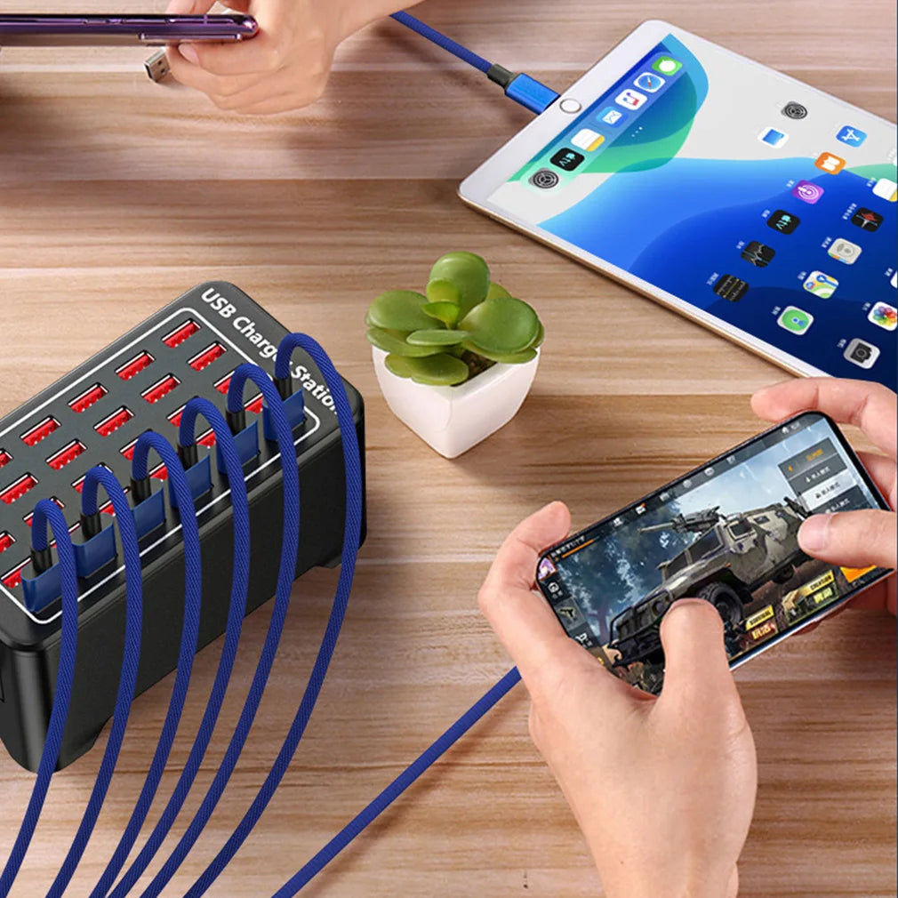 USB Charger 30 Ports HUB 150W Universal Wall Desktop Fast Charging Station Dock for Mobile Phone Power Adapter Dropshipping
