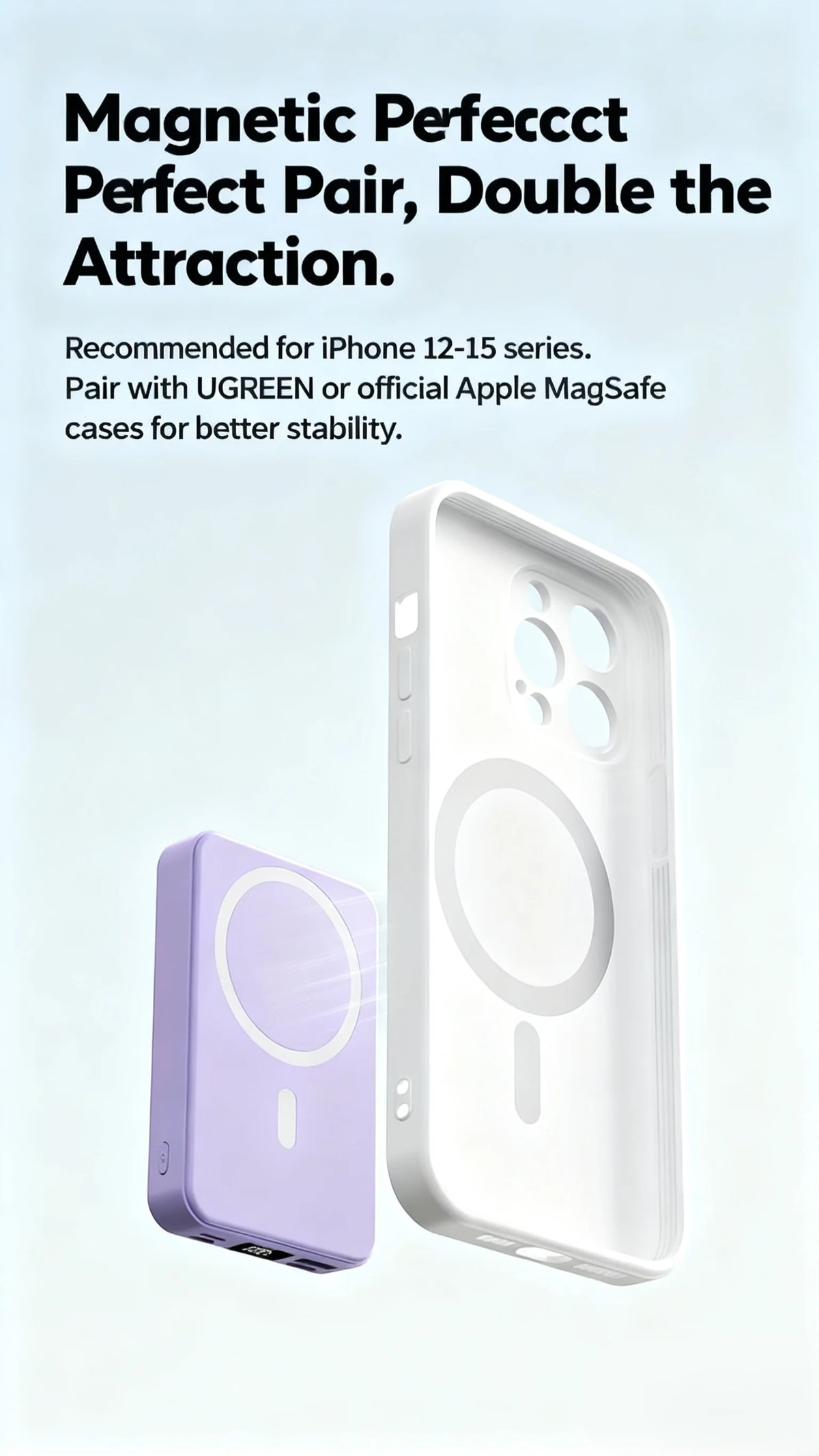 Portable Travel Charger with Phone Holder Powerbank for Magsafe iPhone AirPods Pro Wireless Charger External Battery Power Banks