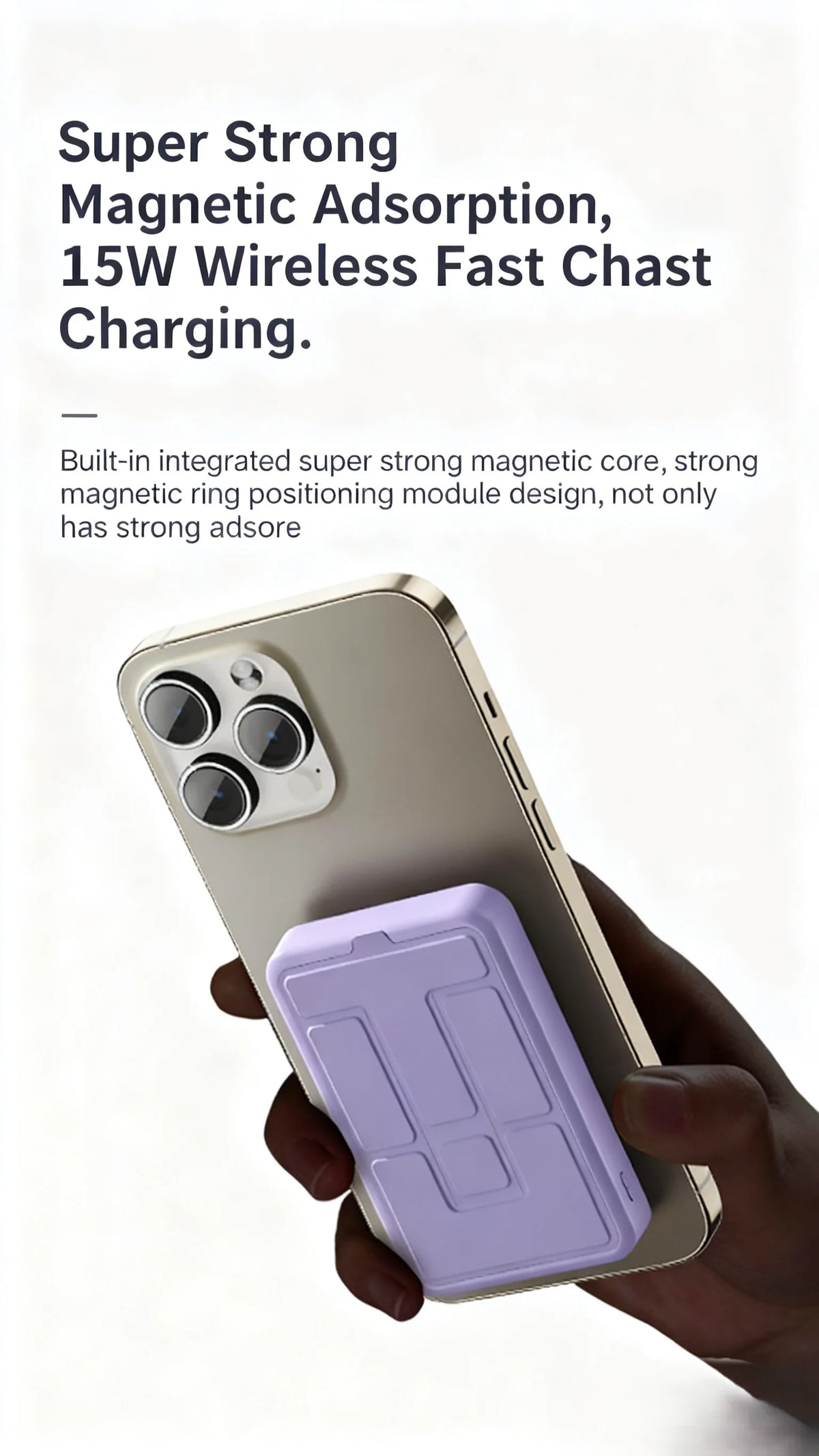 Portable Travel Charger with Phone Holder Powerbank for Magsafe iPhone AirPods Pro Wireless Charger External Battery Power Banks