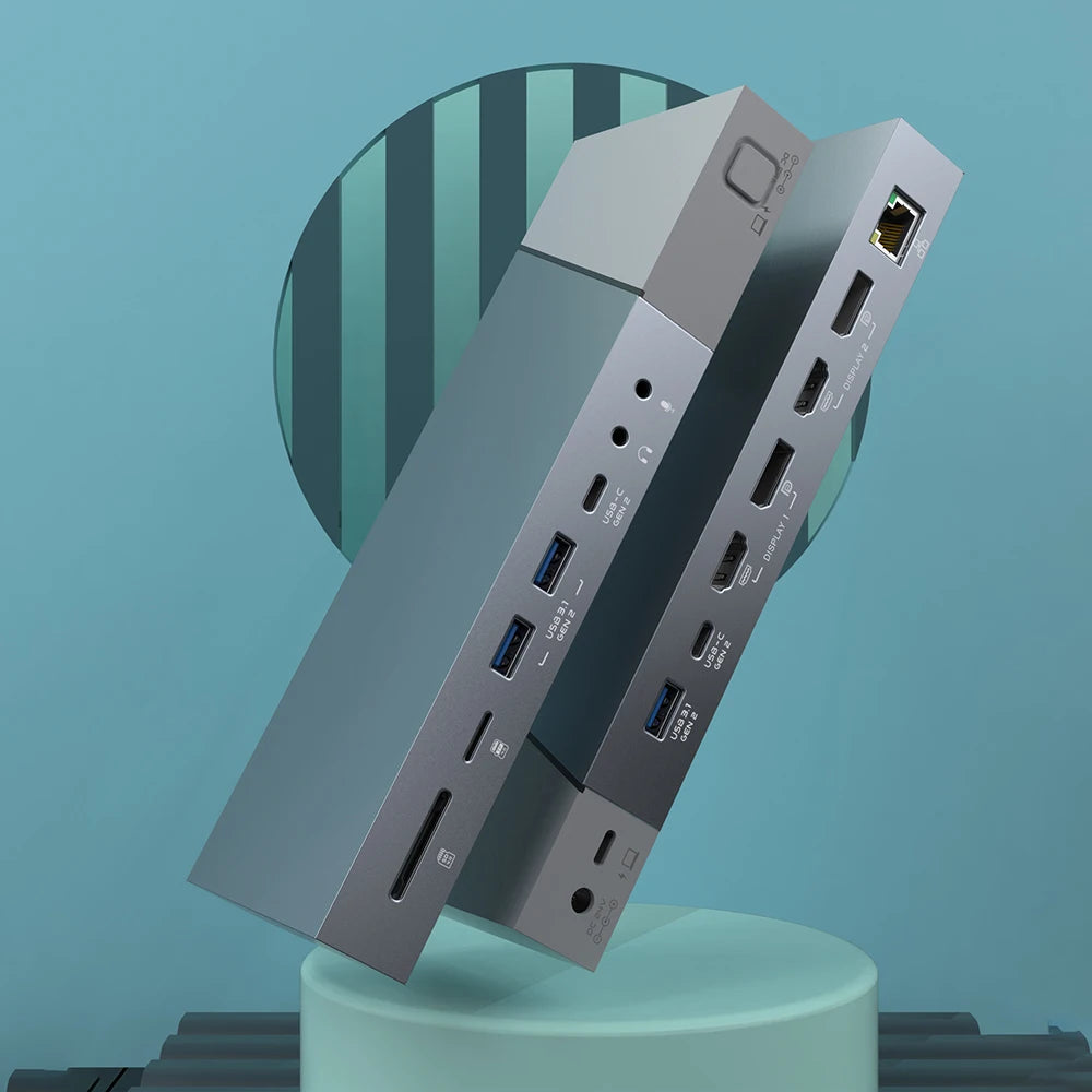 Dual monitor docking TF4.0 type c multi-usb port usb c charging hub