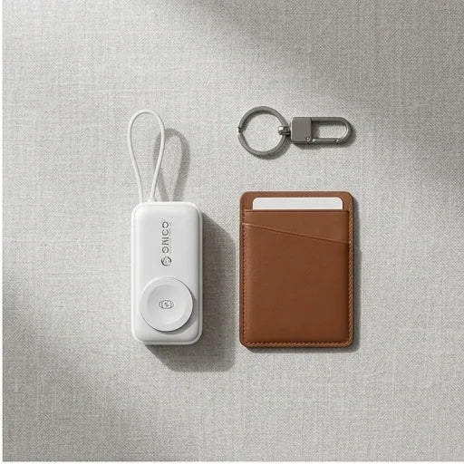 Pocket Capsule Power Bank — Built-In Plug & Cable
